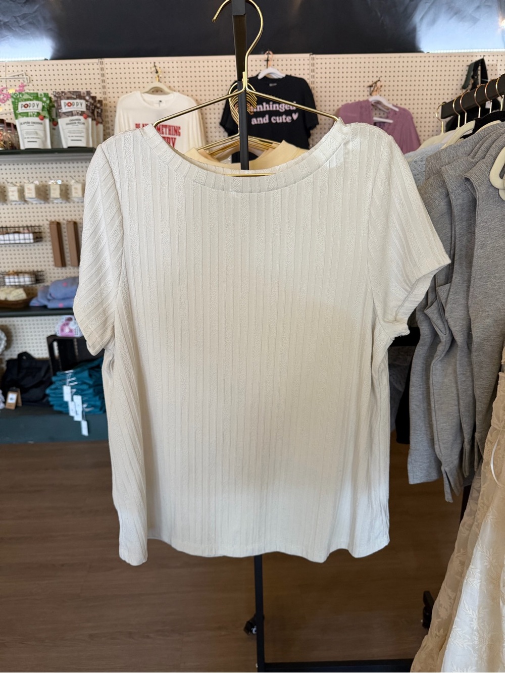 Liverpool Cream Ribbed Short-Sleeve Tee (BOX 6)